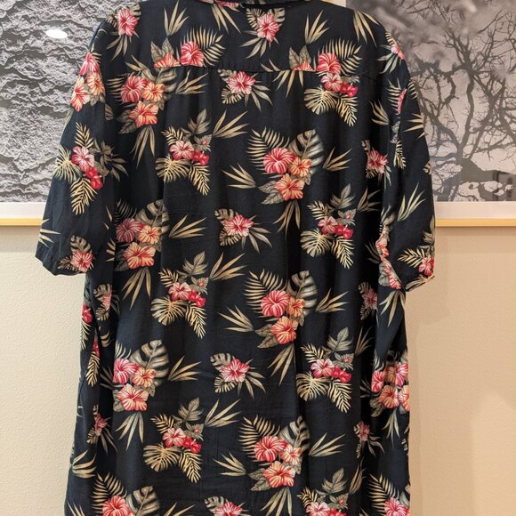 Slate & Stone Tropical Floral Viscose Short Sleeve Shirt - Picture 2 of 5